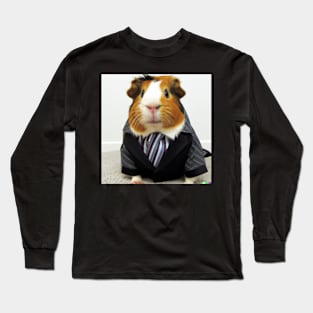 Smart business guinea pig design Long Sleeve T-Shirt